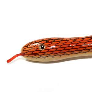 Serpent articulé 70 cm VERT en bois 