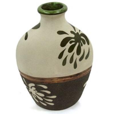 Vase goutte en terre cuite sable et palmiers - 85 cm