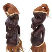  Couples de  statuettes primitives Dagu Cepak Roux 50cm 