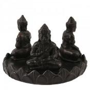   Bougeoir 3 Bouddhas sur Lotus