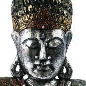  Buste Bouddha argenté -50 cm  