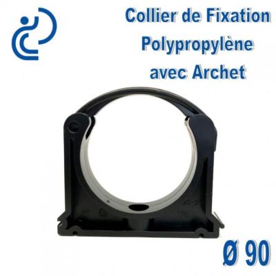 Collier de serrage Noir pour tube pvc haute pression D 90mm gh+